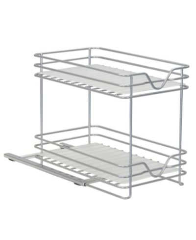 Household Essentials выдвижной стальной органайзер Glidez с пластиковым вкладышем, 2 яруса