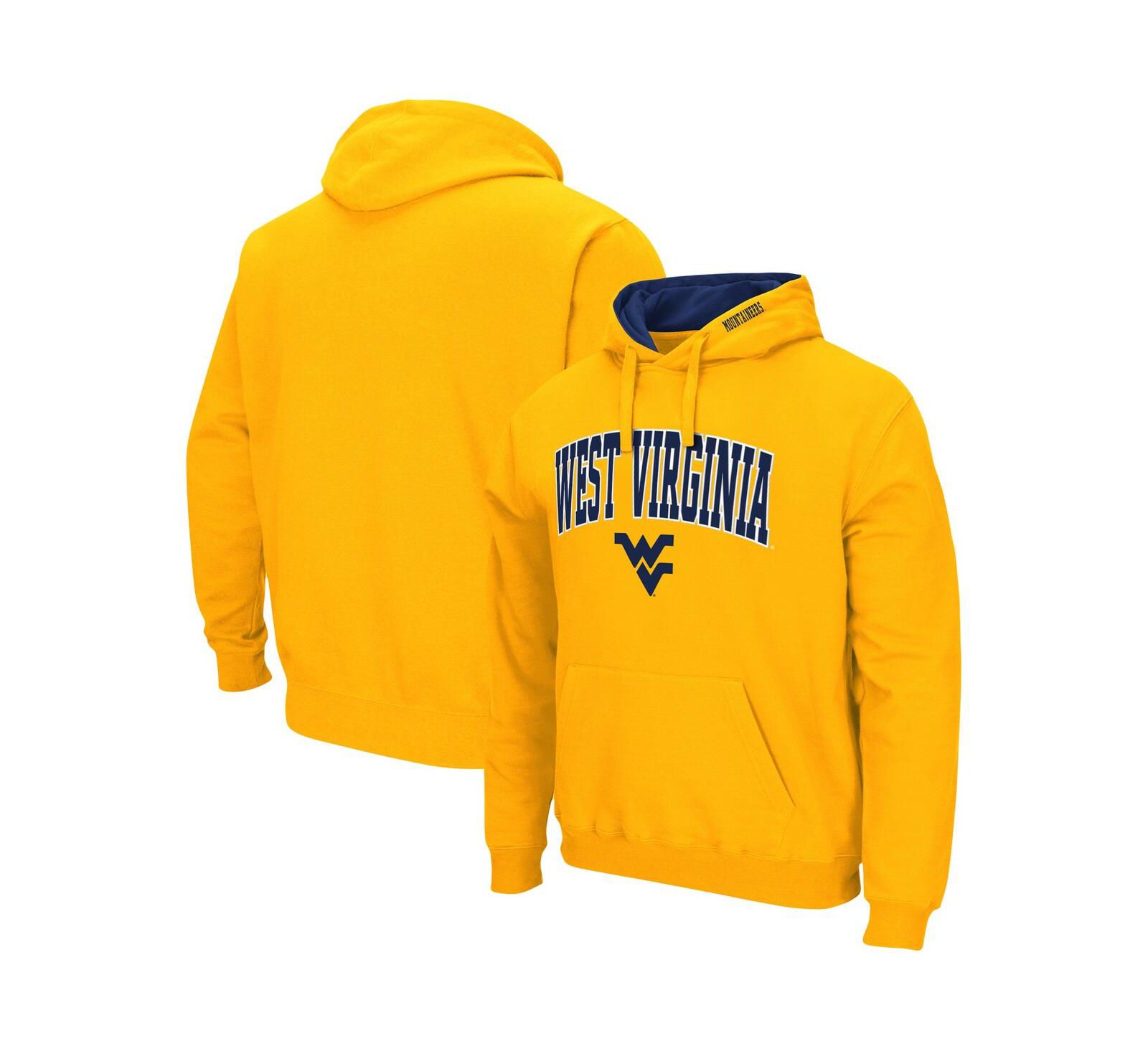 Мужской худи Colosseum Gold West Virginia Mountaineers Arch and Logo 3.0 Pullover