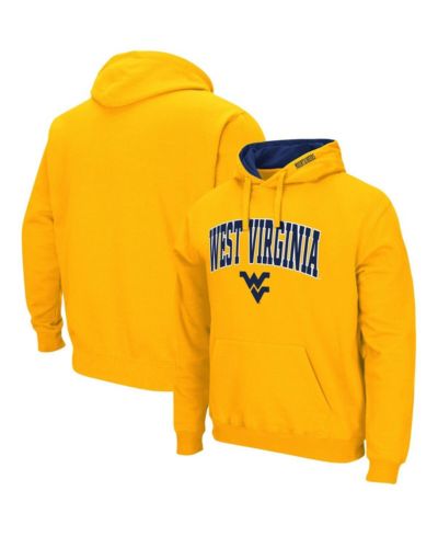 Мужской худи Colosseum Gold West Virginia Mountaineers Arch and Logo 3.0 Pullover