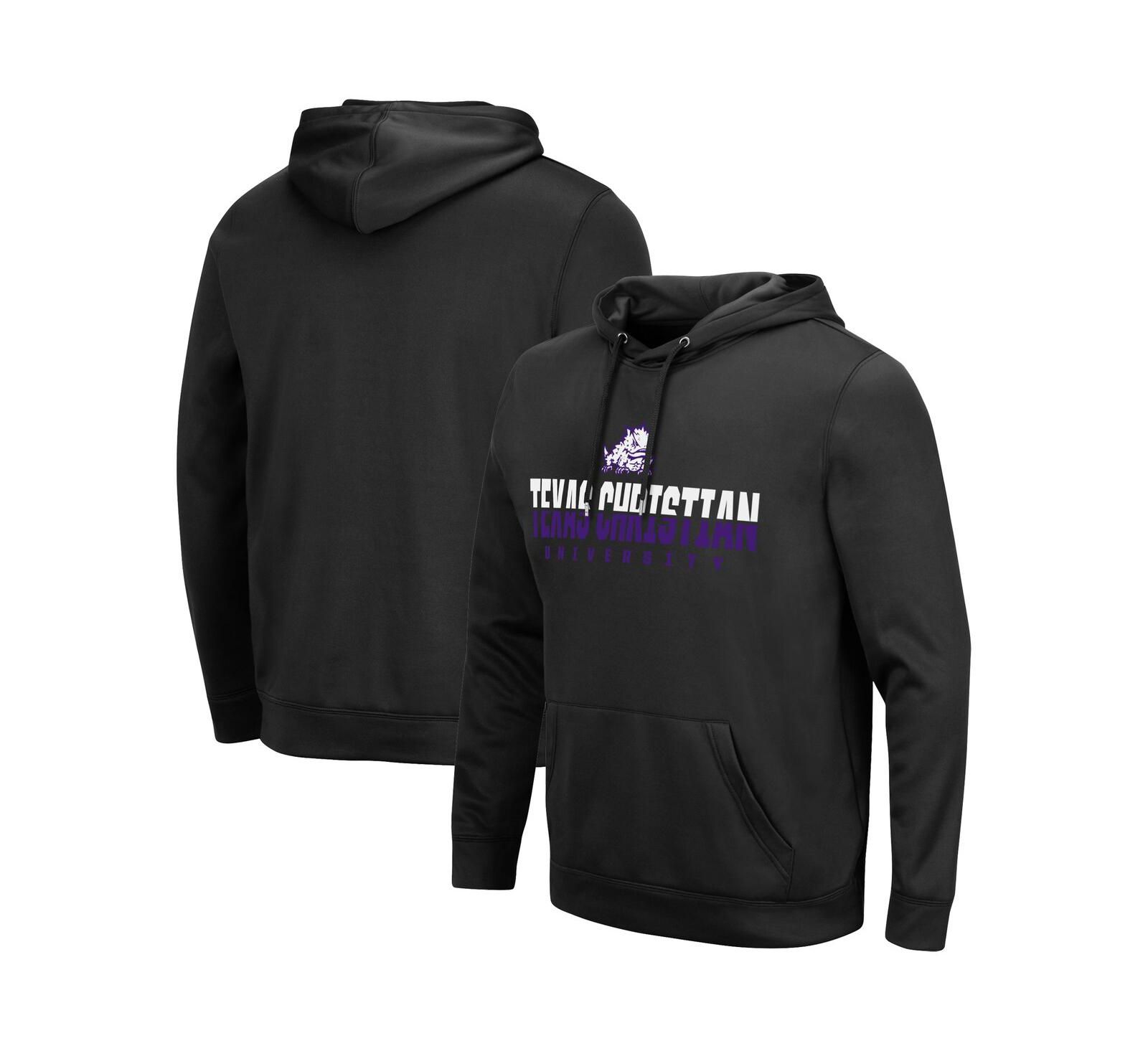 Men's Colosseum Black TCU Horned Frogs Lantern Pullover Hoodie