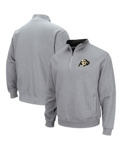 Мужская куртка Colosseum Heathered Gray Colorado Buffaloes Tortugas Team Logo Quarter-Zip