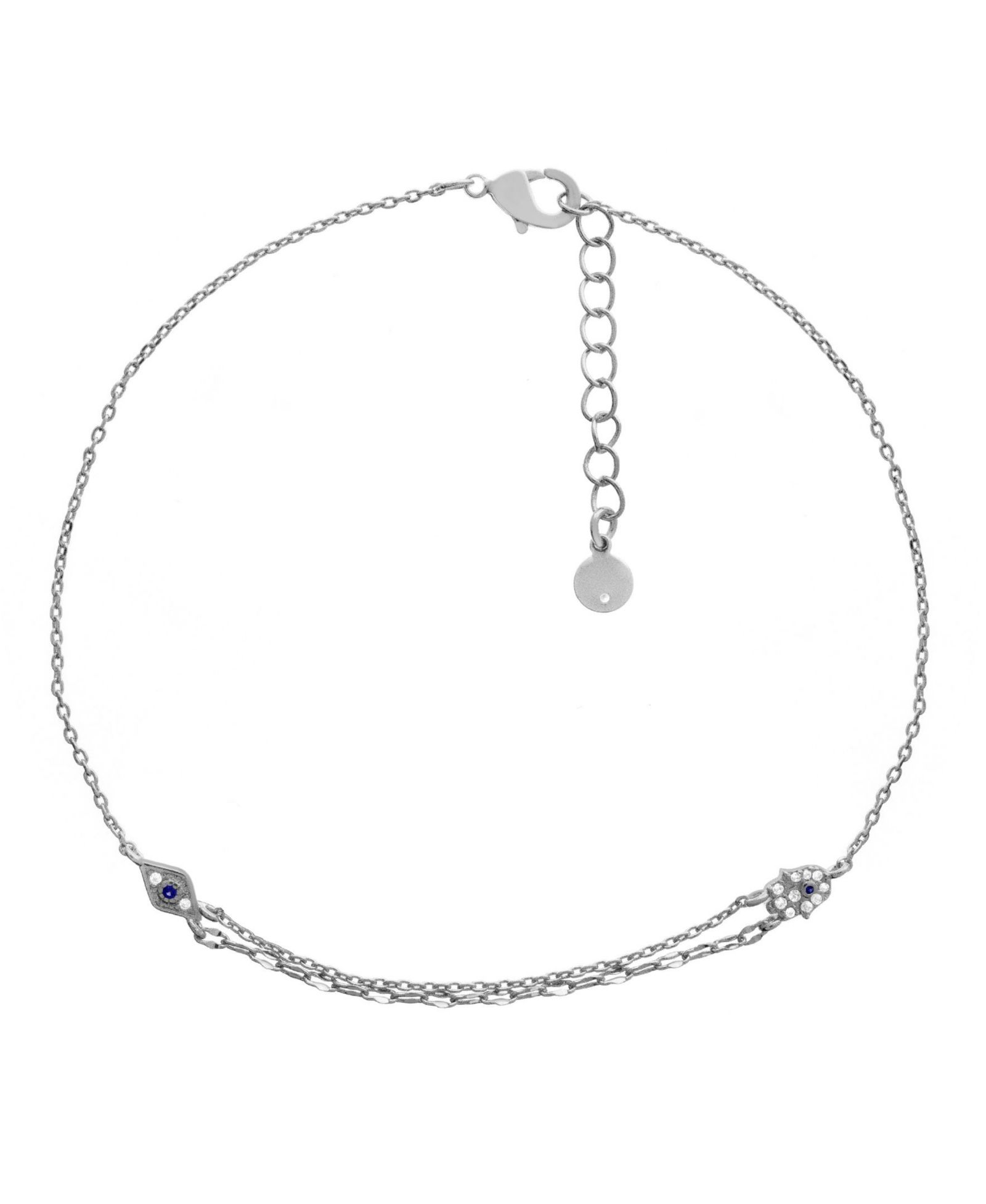 And Now This браслет Hamsa and Evil Eye с серебряным напылением