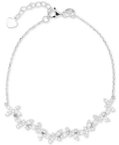 Браслет с цепочкой и кубическим цирконием в 14k Gold-Plated Sterling Silver