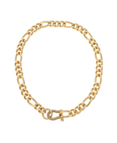 Ожерелье ETTIKA 18K Gold Plated Pave Clasp and Chain