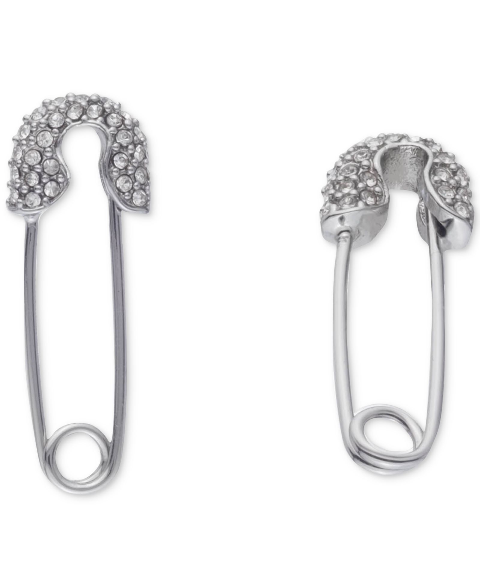 KARL LAGERFELD PARIS Серьги-подвески Pavé Safety Pin Drop