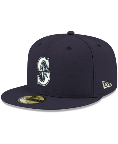 New Era Мужская кепка 59FIFTY Fitted с логотипом Seattle Mariners Navy