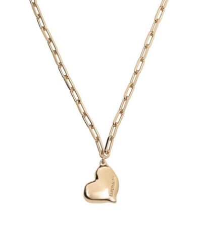 UNOde50 18k Gold-Plated Metal Alloy and Medium Sized Heart Necklace