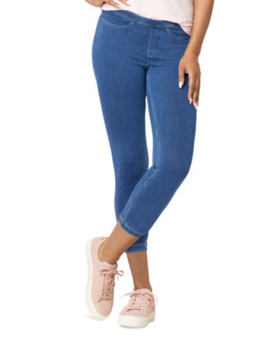 Женские джинсовые легинсы HUE Mid-Rise Pull-On Capri