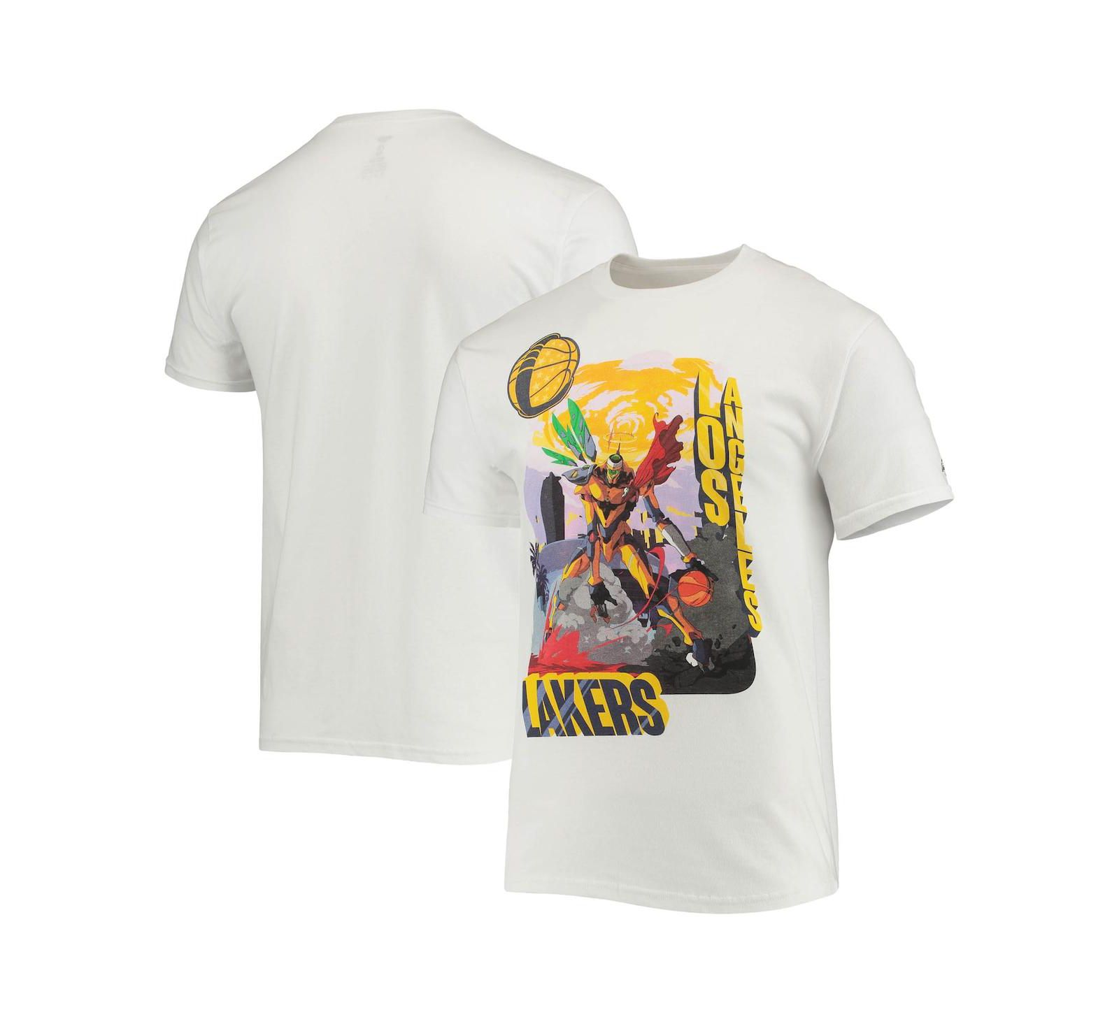 Мужская футболка NBA x McFlyy White Los Angeles Lakers Identify Artist Series