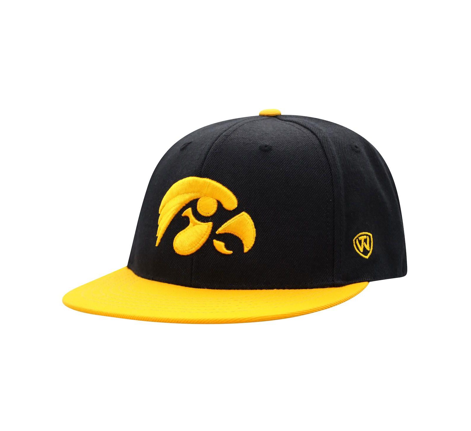 Мужская кепка Top of the World Iowa Hawkeyes, двухцветная, черная и золотая