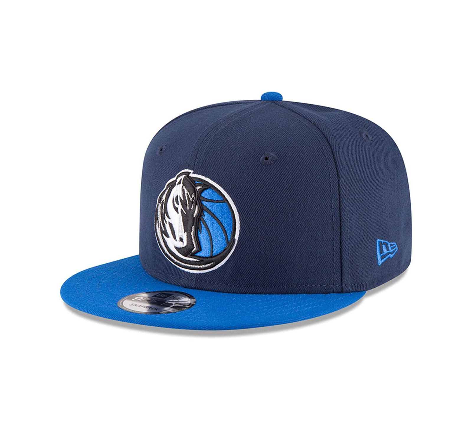 Мужская кепка New Era Navy, Blue Dallas Mavericks 2-Tone 9FIFTY Adjustable Snapback