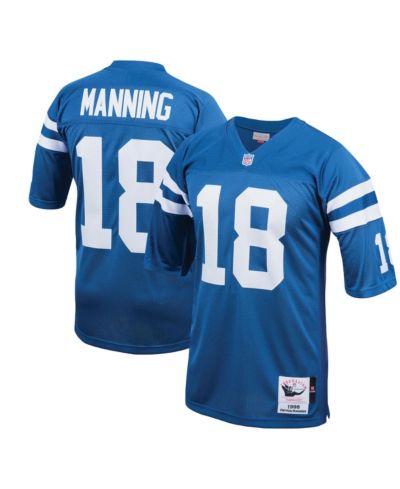 Мужская джерси Mitchell & Ness Peyton Manning Royal Indianapolis Colts 1998 Authentic Throwback Retired Player