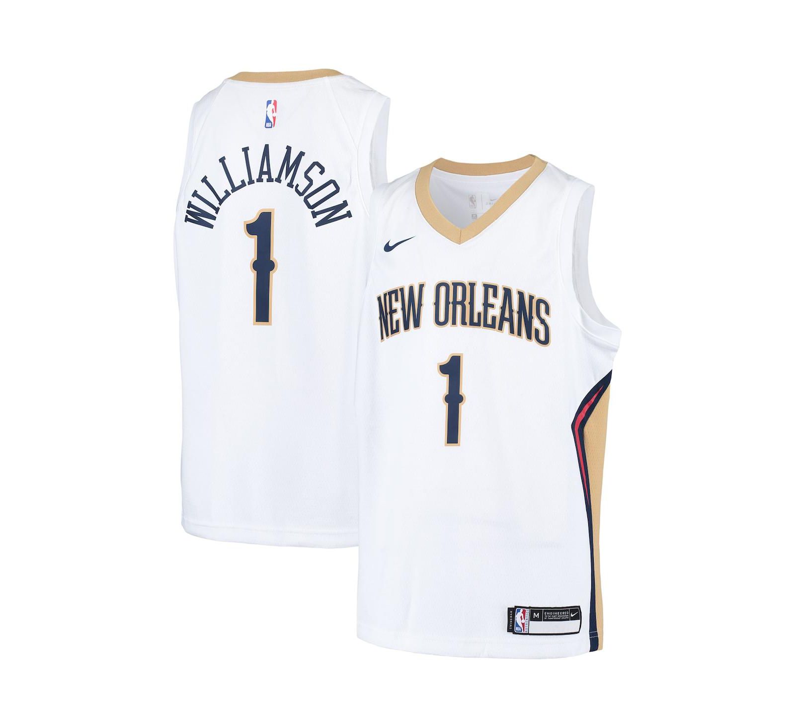 Детская джерси Nike Zion Williamson White New Orleans Pelicans Swingman Player - Association Edition