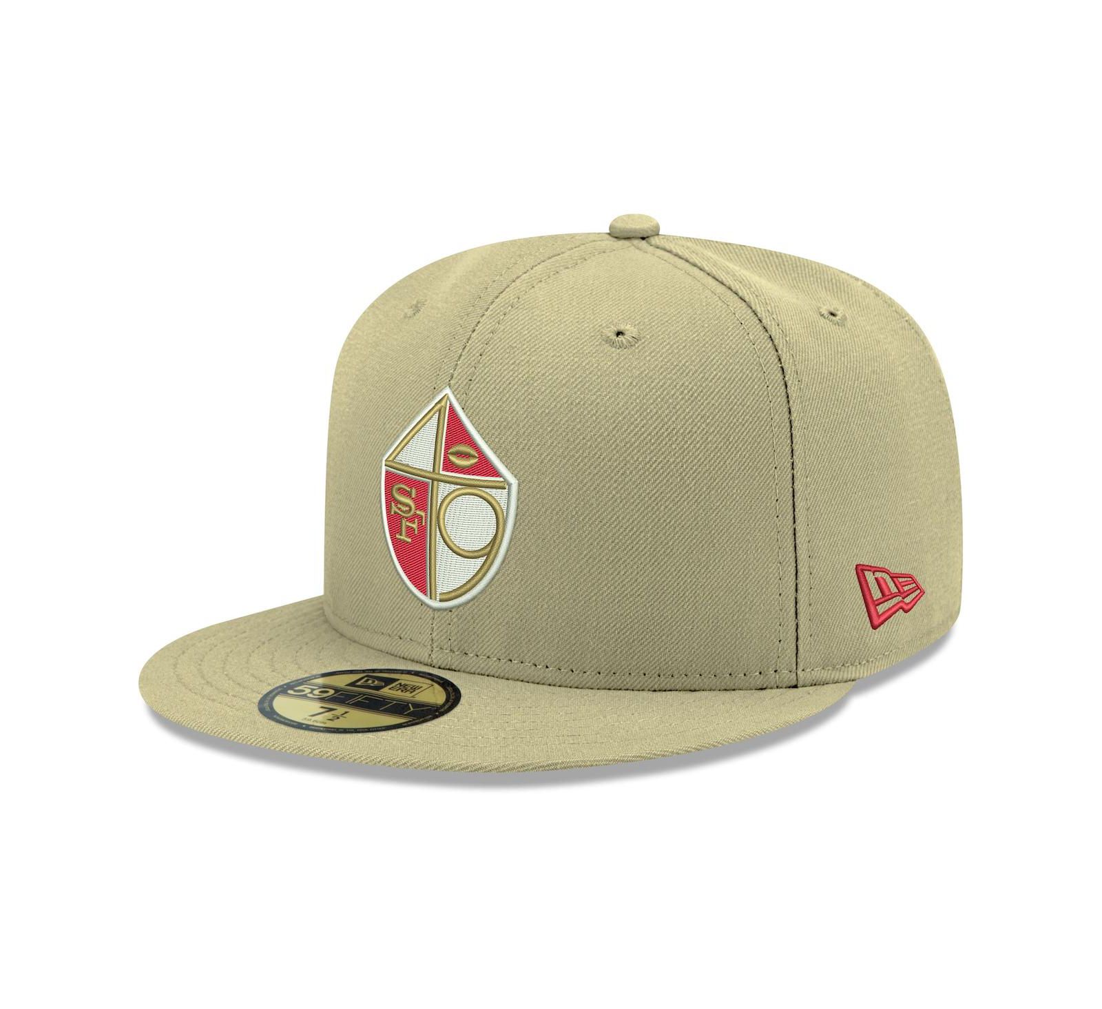 Men's New Era Gold San Francisco 49ers Omaha Throwback 59FIFTY Fitted Hat