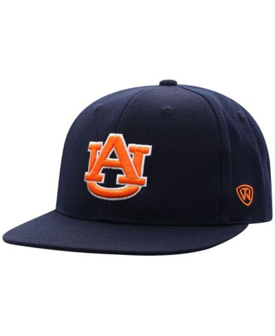 Мужская бейсболка Top of the World Navy Auburn Tigers Team Color Fitted
