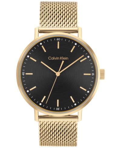 Calvin Klein Gold-Tone Mesh Bracelet Watch 42mm