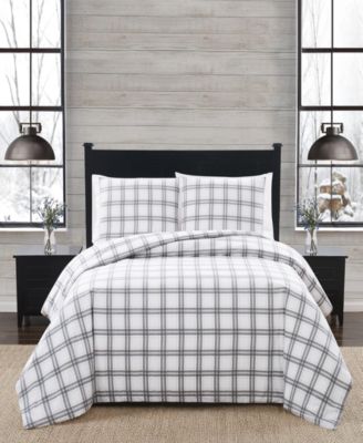 Комплект из 3 чехлов для одеял London Fog Plaid Flannel, King