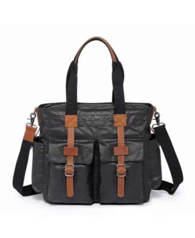 TSD Brand Urban Light Coated Canvas Tote Bag