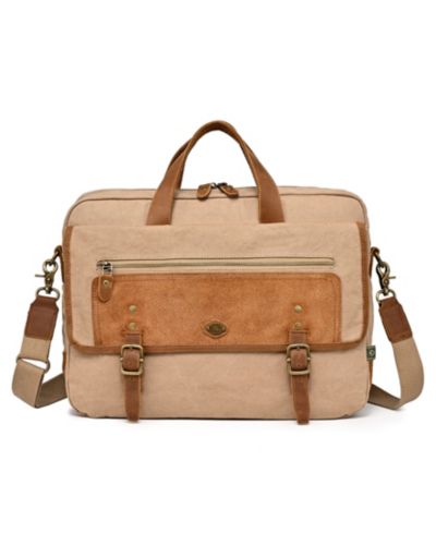 TSD Brand Valley Oak Canvas Brief Bag