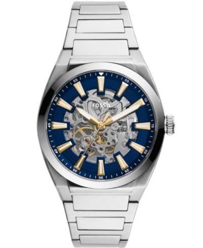 Fossil Men's Everett Automatic Silver-tone Stainless Steel Watch 42mm