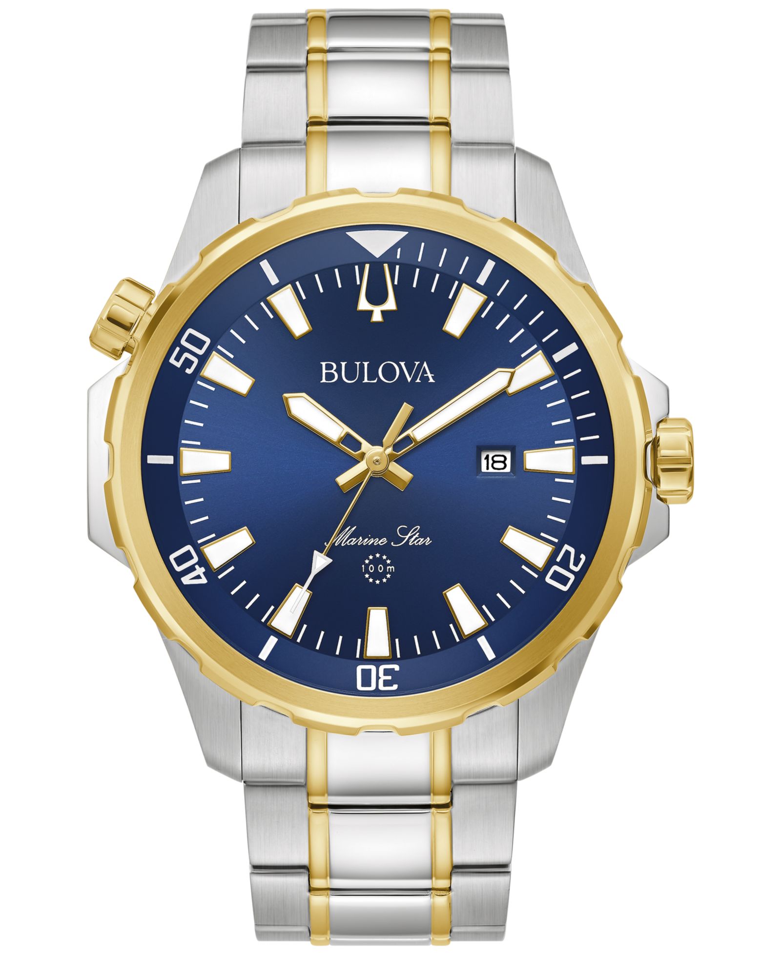 Bulova Мужские часы Marine Star с браслетом из нержавеющей стали, 43mm