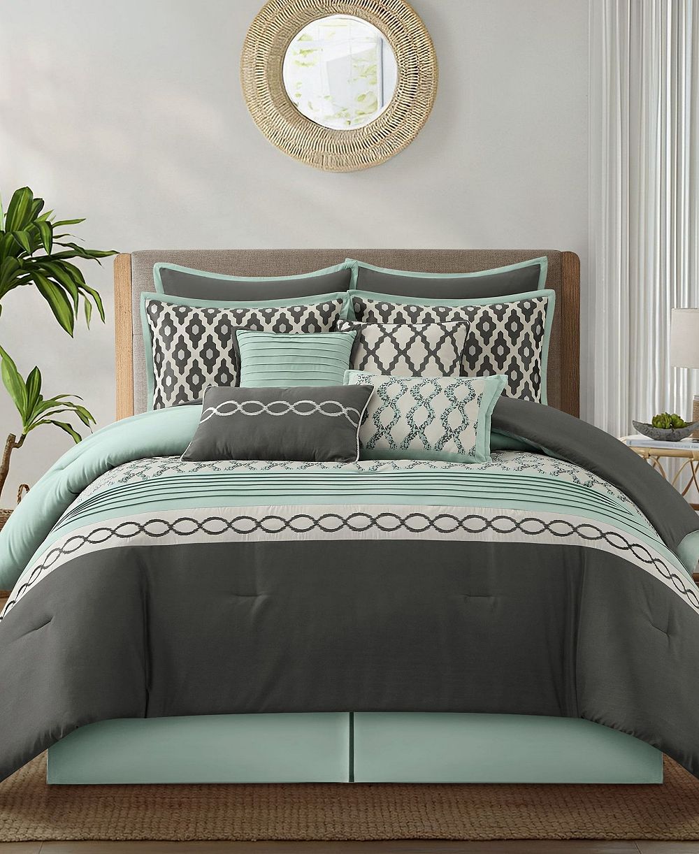 Комплект из 10 предметов: покрывало Stratford Park Caval Geometric, California King