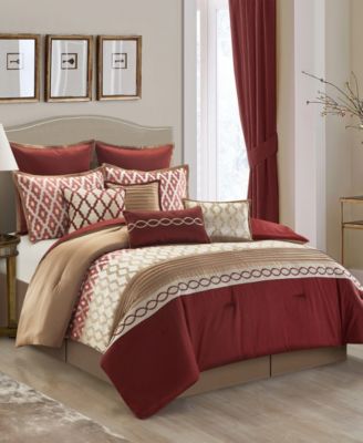 Stratford Park Caval Geometric 10-Piece Comforter Set, Queen