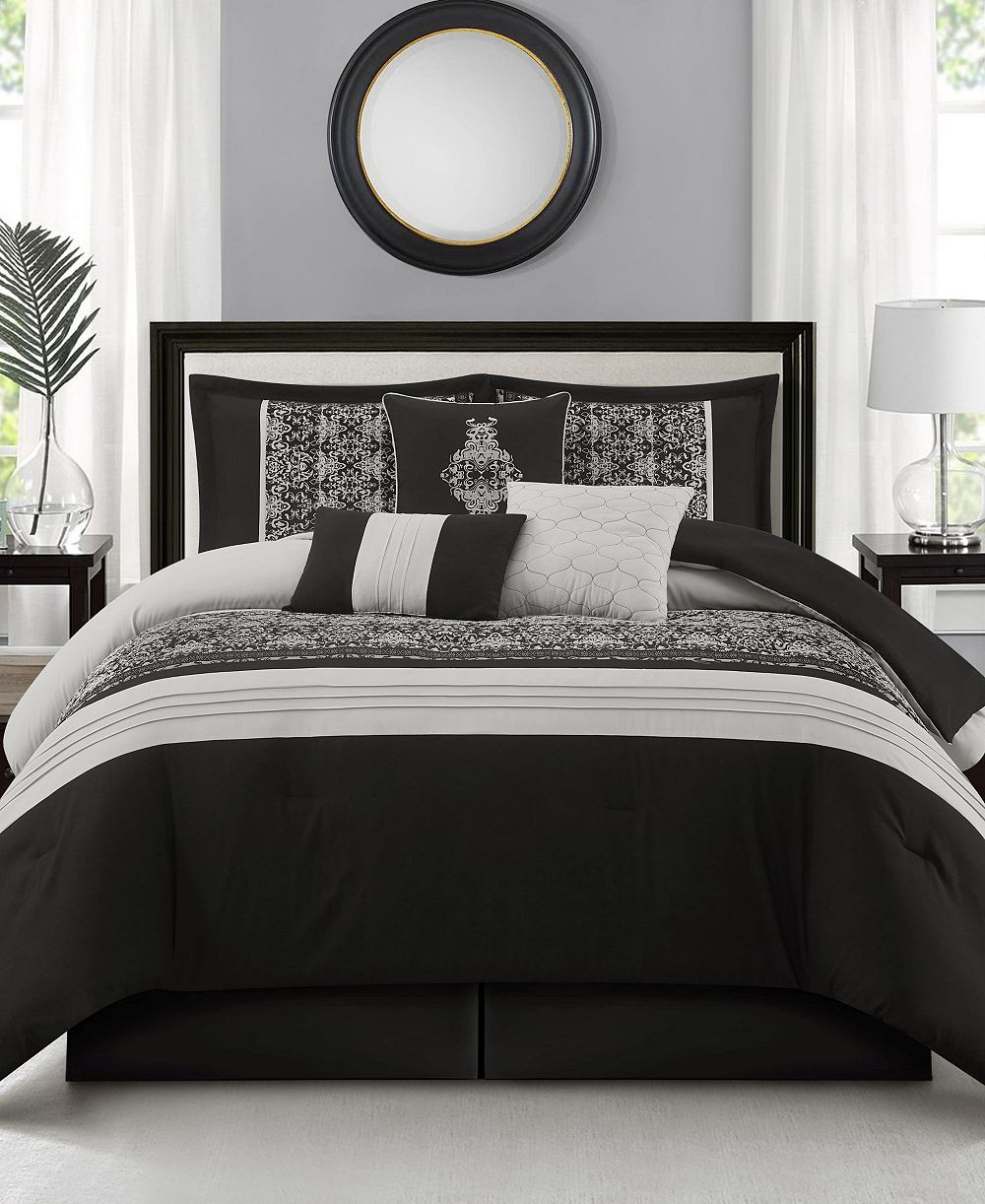 Stratford Park Charley Geometric 7-Pc. Comforter Set, Queen