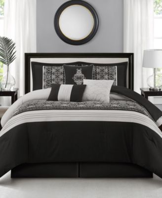 Stratford Park Charley Geometric 7-Pc. Comforter Set, Queen