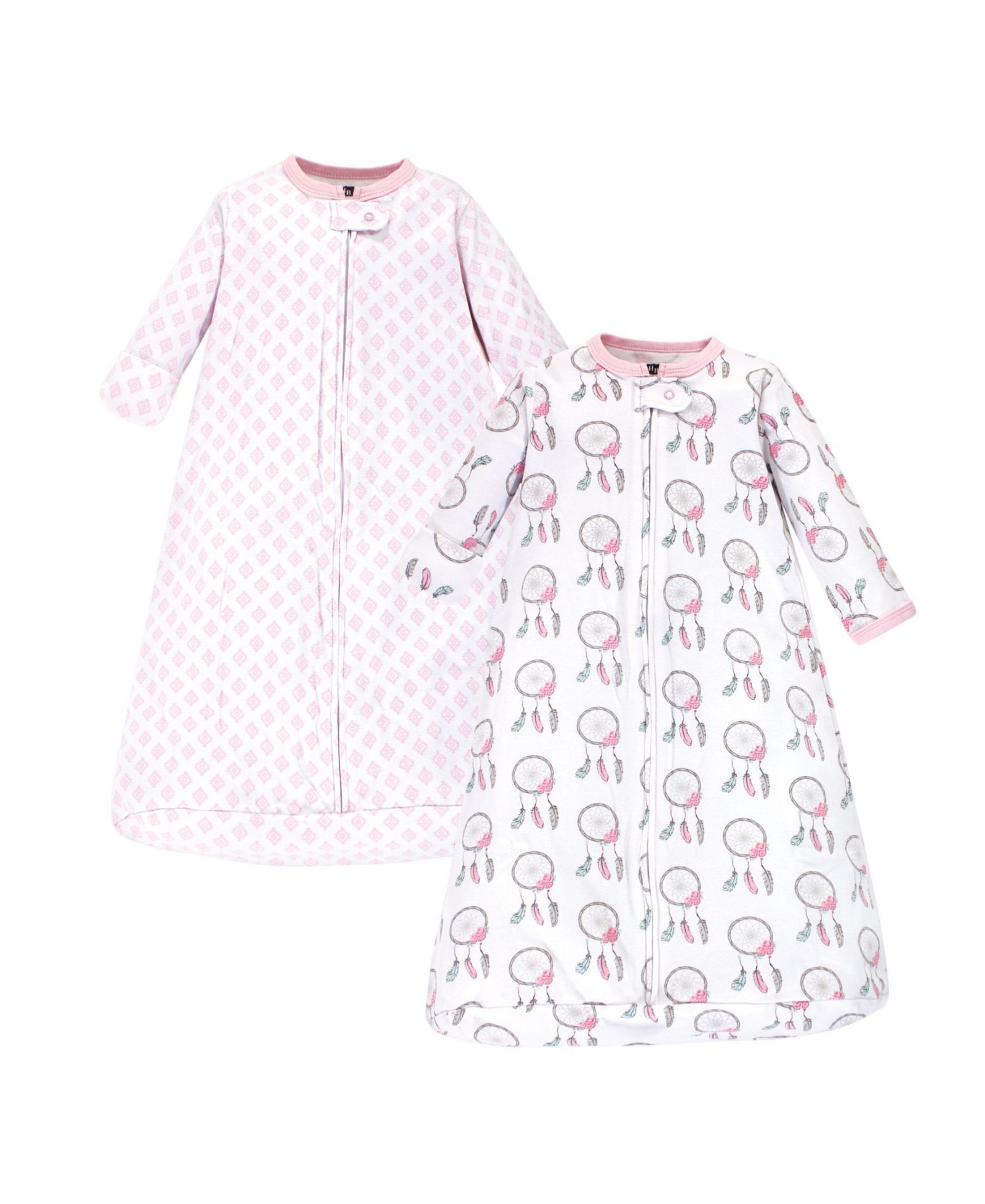 Hudson Baby Baby Girls Hudson Cotton Long-Sleeve Wearable Sleeping Bag