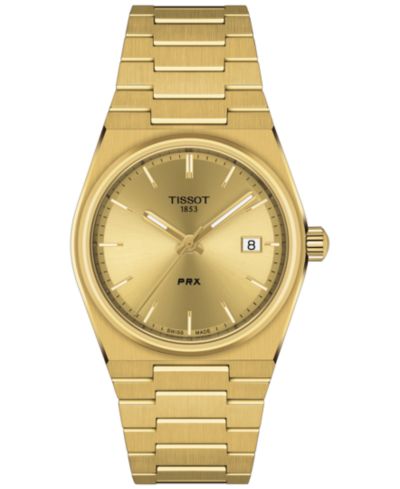 Tissot Unisex PRX Gold-Tone Stainless Steel Bracelet Watch 35mm