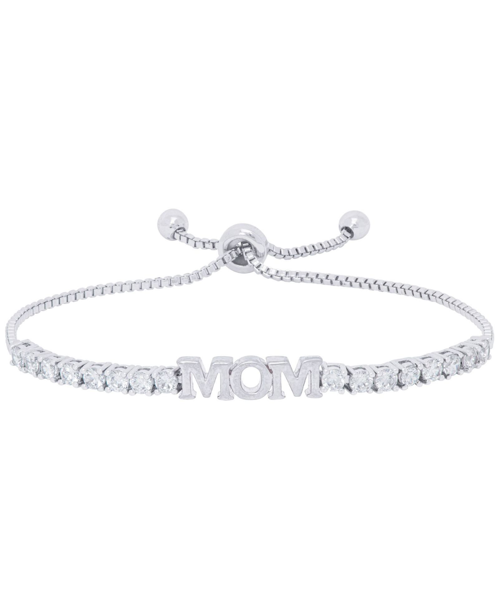 Женский регулируемый браслет с кубическим цирконием Macy's 'Mom'