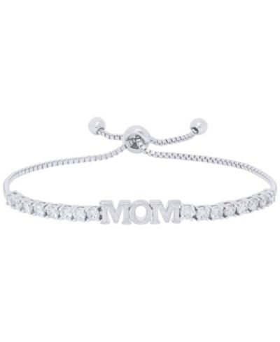 Женский регулируемый браслет с кубическим цирконием Macy's 'Mom'