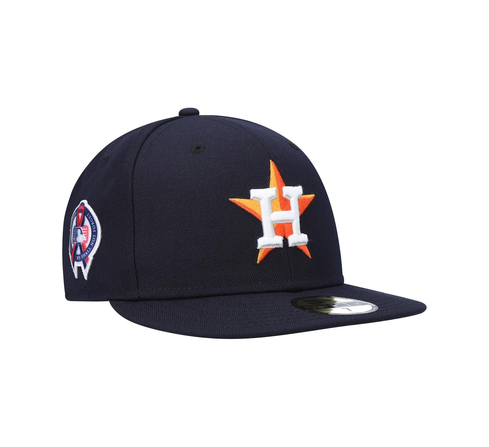Men's New Era Navy Houston Astros 9/11 Memorial Side Patch 59Fifty Fitted Hat