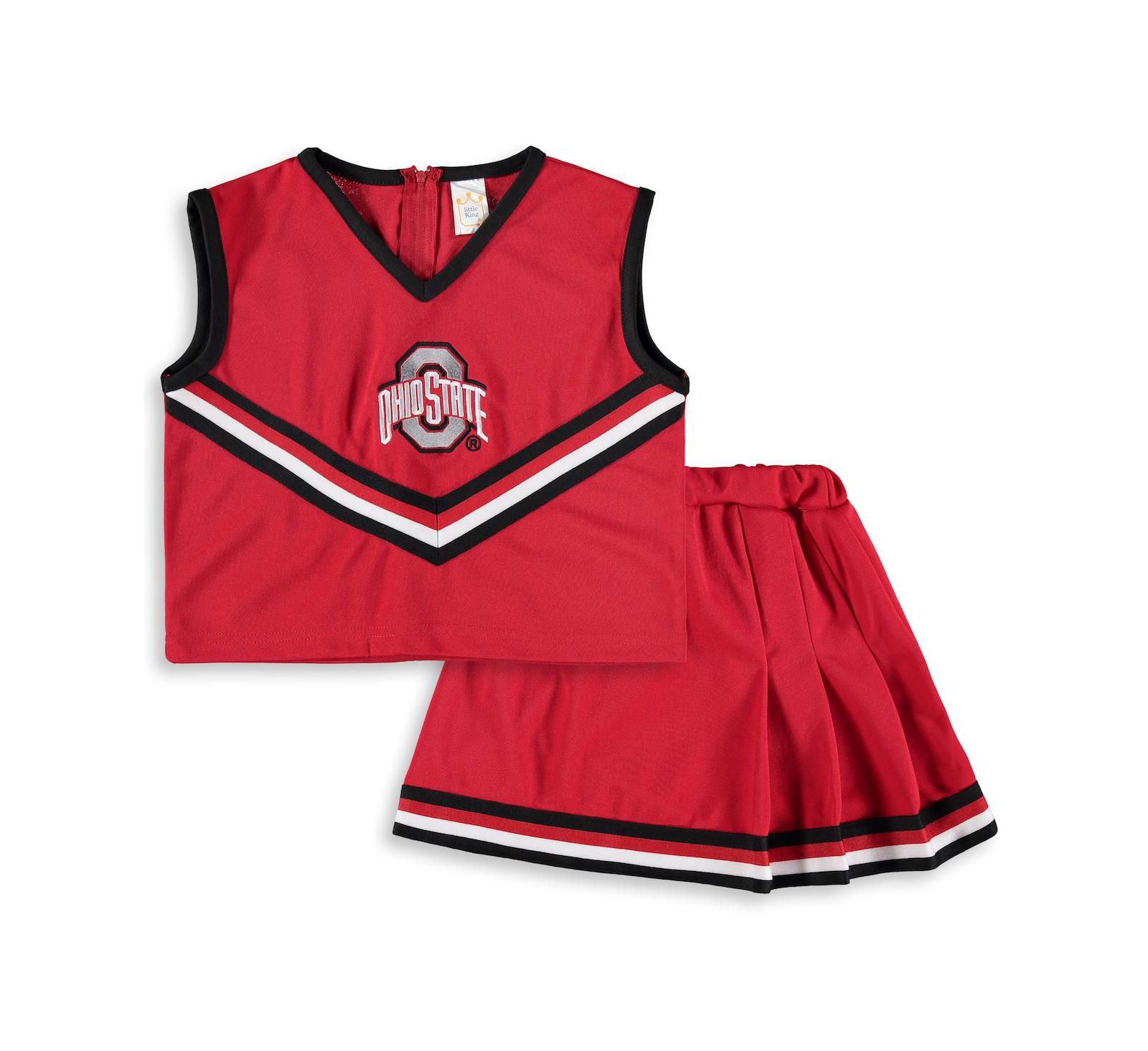 Little King Apparel Детский Scarlet Ohio State Buckeyes 2-Piece Cheer Set
