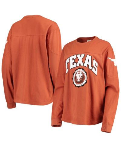Женская футболка Pressbox Texas Longhorns Edith с длинным рукавом, оранжевая