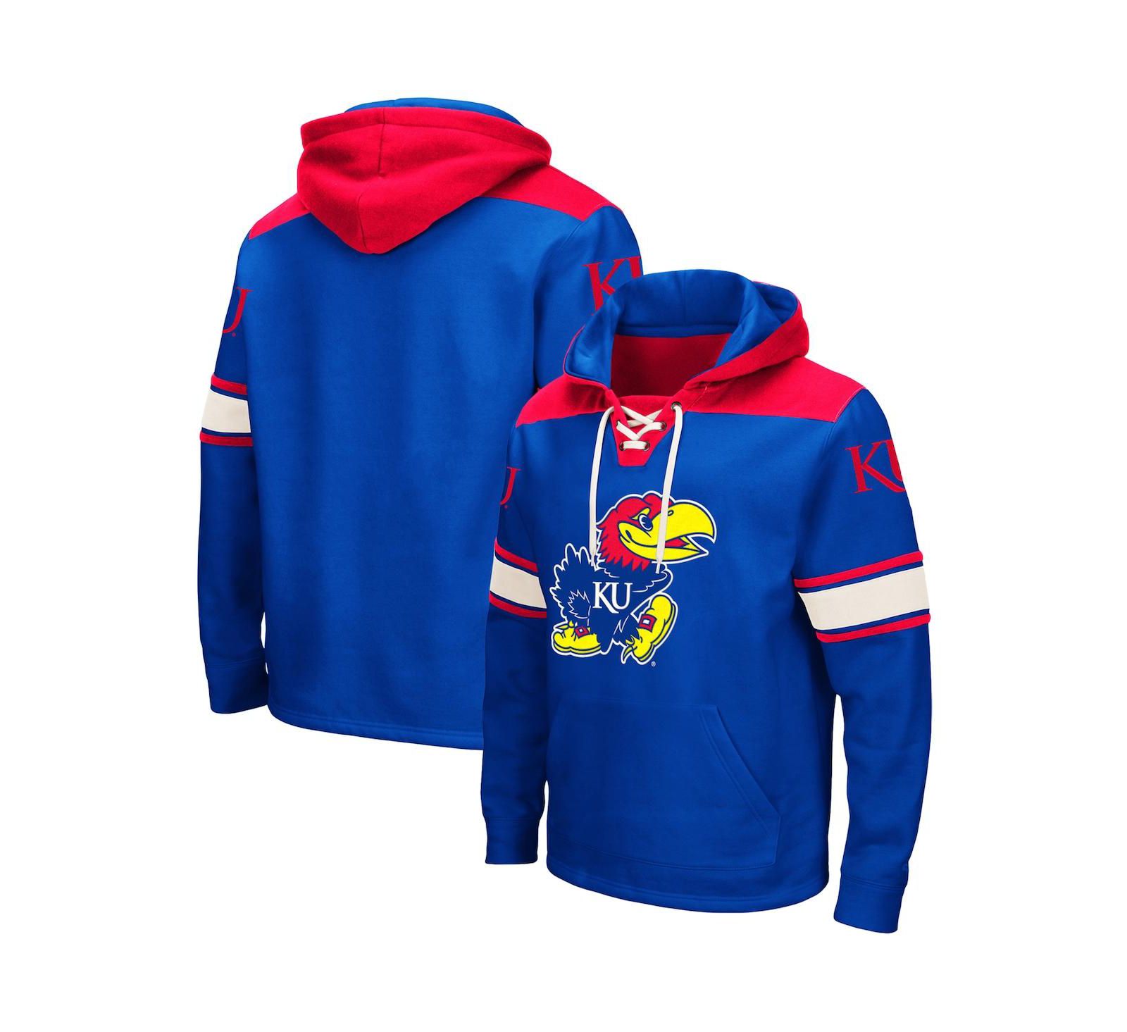 Мужское худи Colosseum Royal Kansas Jayhawks 2.0 Lace-Up Pullover