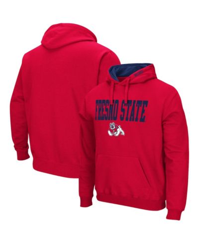 Мужское худи Colosseum Red Fresno State Bulldogs Arch And Logo Pullover