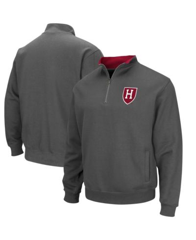 Мужская куртка Colosseum Charcoal Harvard Crimson Tortugas Team Logo Quarter-Zip