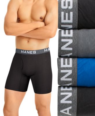 Hanes мужские 4 шт. трусы-боксеры Ultimate ComfortFlex Fit с отводом влаги