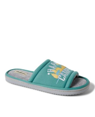Мужские тапочки Dearfoams Lennox Happy Camper Knit Shower Slide
