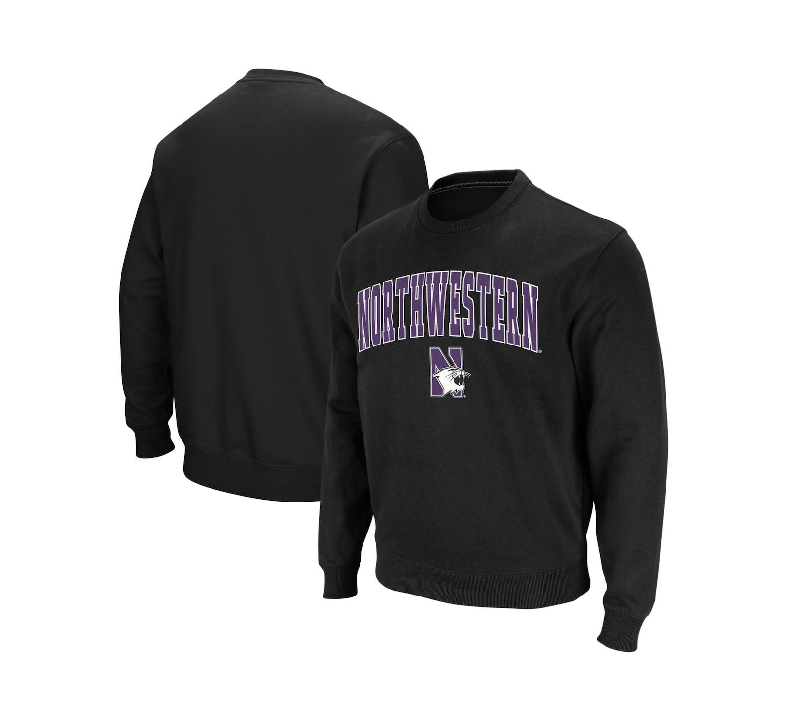 Colosseum Мужской Northwestern Wildcats Crew Neck Sweatshirt