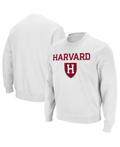 Colosseum Men's Harvard Crimson Team Arch & Logo Tackle Twill Pullover Sweatshirt