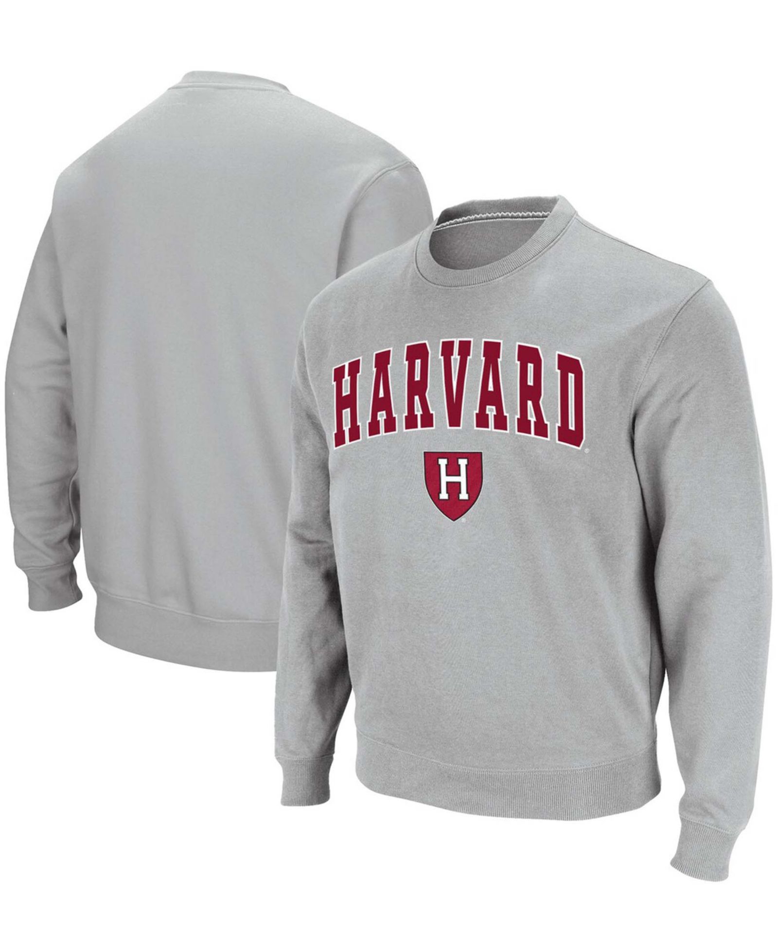 Мужской свитшот Colosseum Harvard Crimson Team Arch & Logo Tackle Twill Pullover