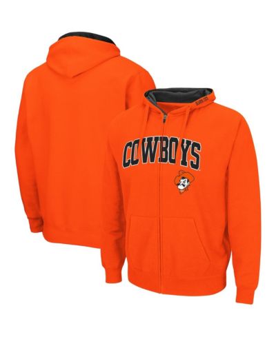 Мужское худи Colosseum Orange Oklahoma State Cowboys Arch Logo 3.0 Full-Zip