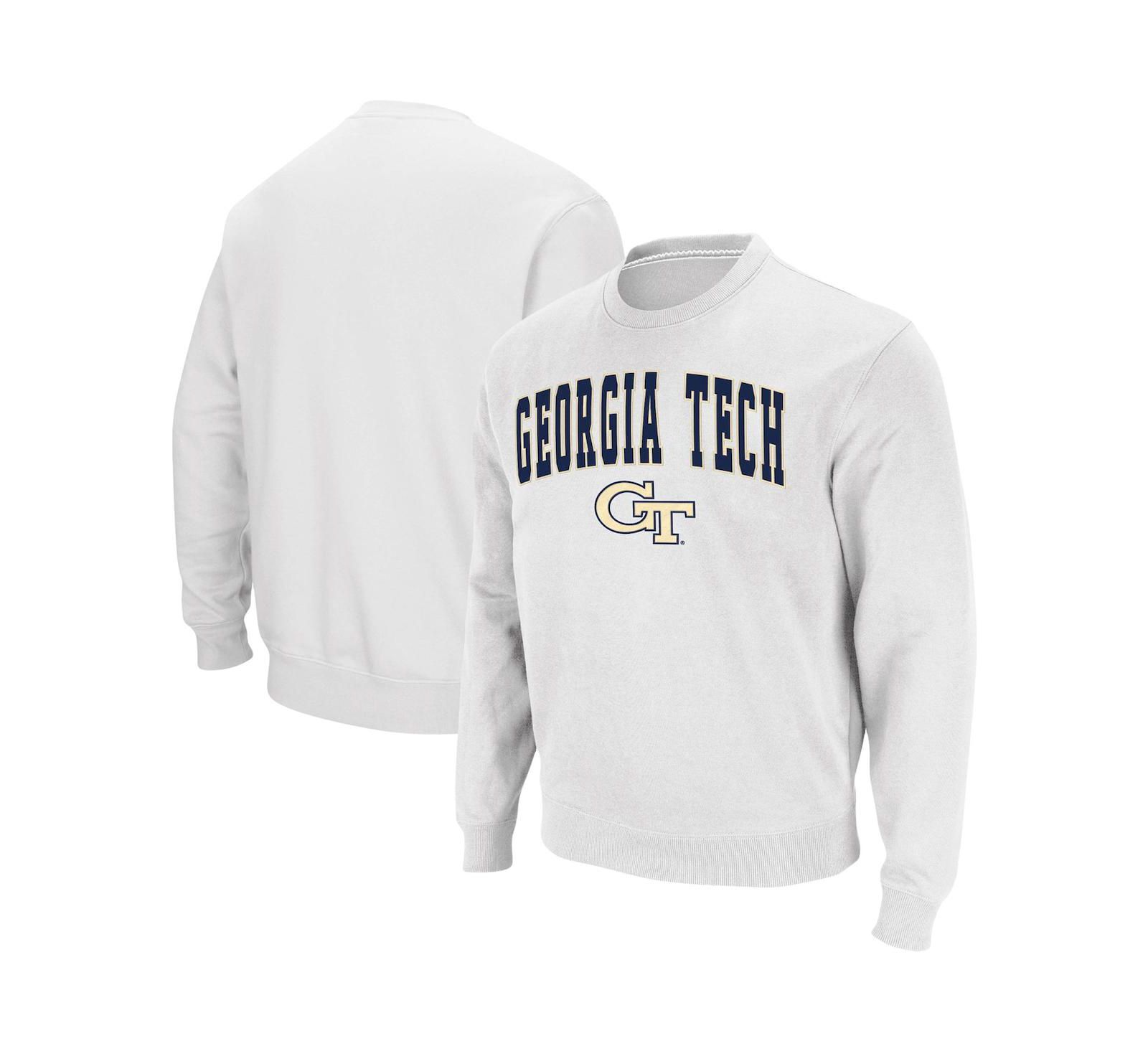 Colosseum Men's Georgia Tech Yellow Jackets Arch Logo Tackle Twill Pullover Sweatshirt
