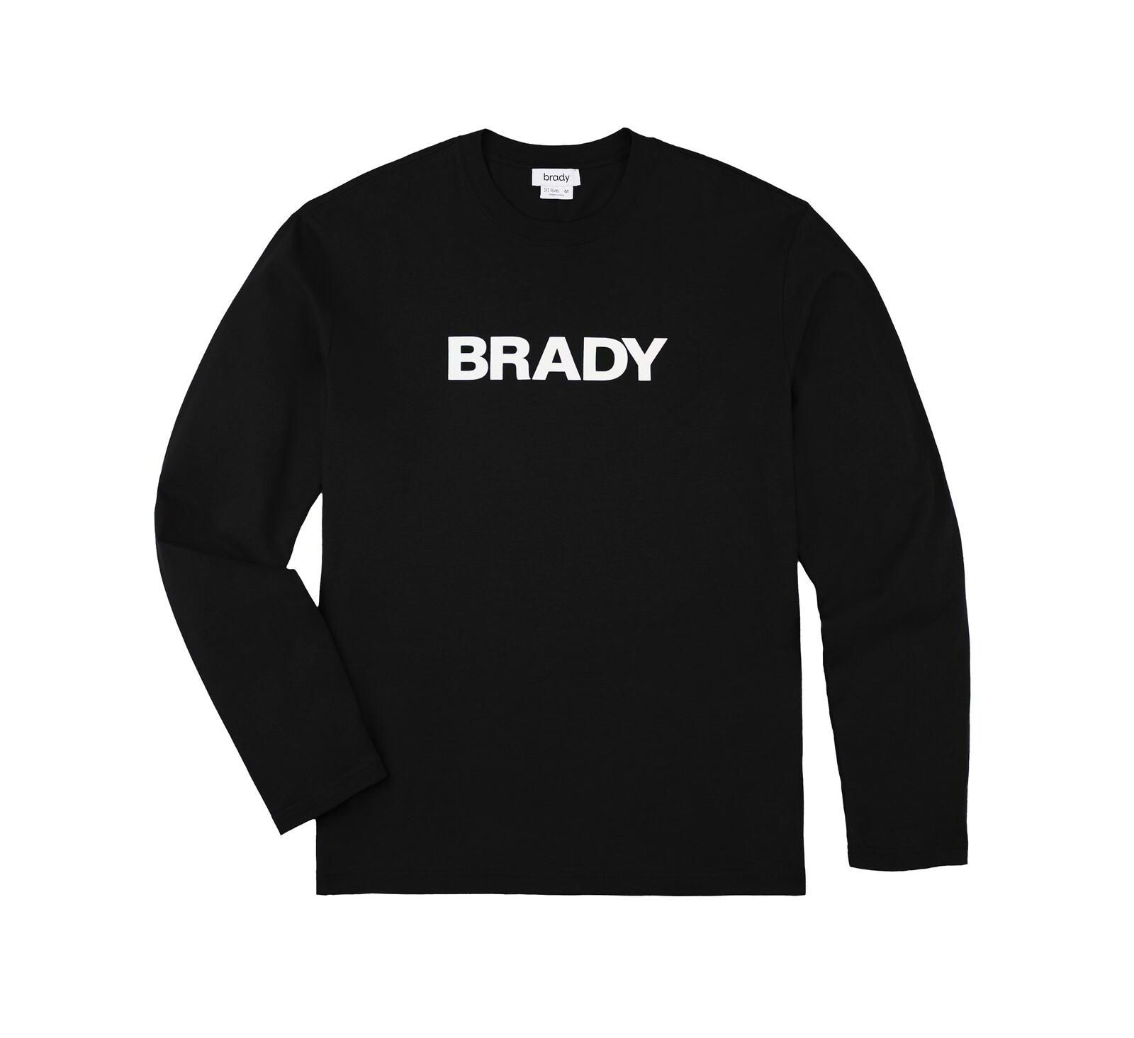 Мужская футболка BRADY Black Long Sleeve с логотипом