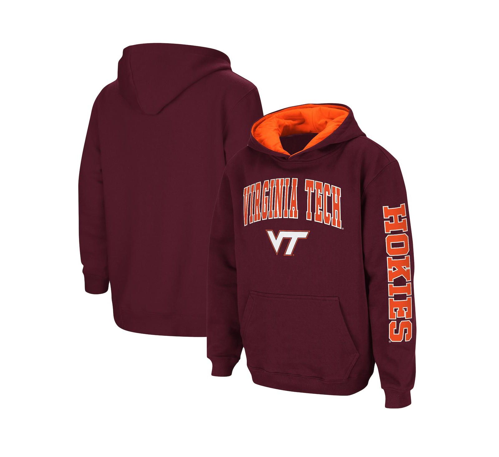 Colosseum Детский худи pullover Maroon Virginia Tech Hokies 2-Hit Team