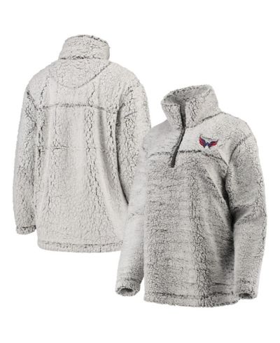 Женская куртка G-III 4Her by Carl Banks Washington Capitals Sherpa Quarter-Zip Pullover Gray