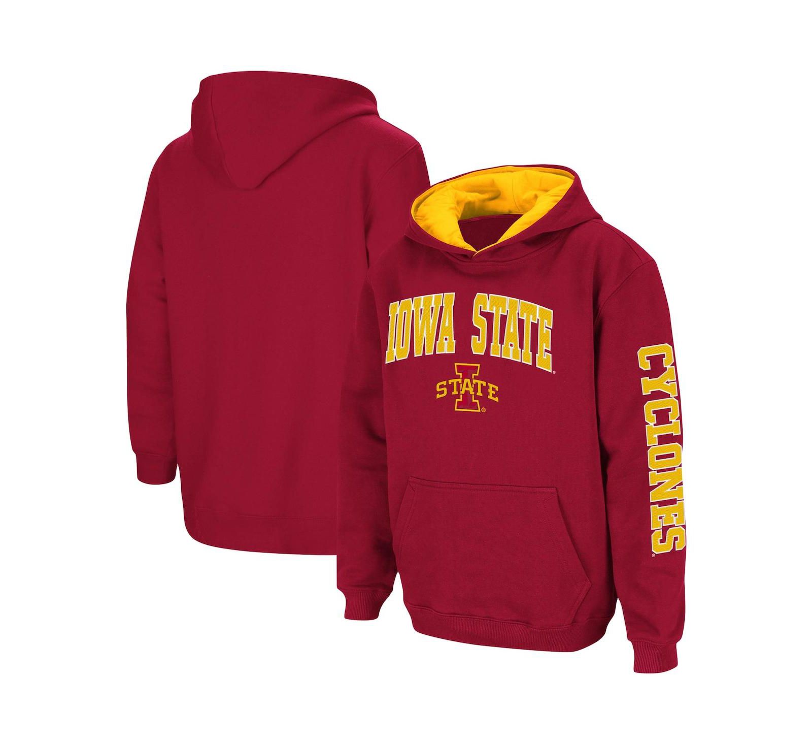 Детская толстовка Colosseum Cardinal Iowa State Cyclones 2-Hit Team Pullover Hoodie